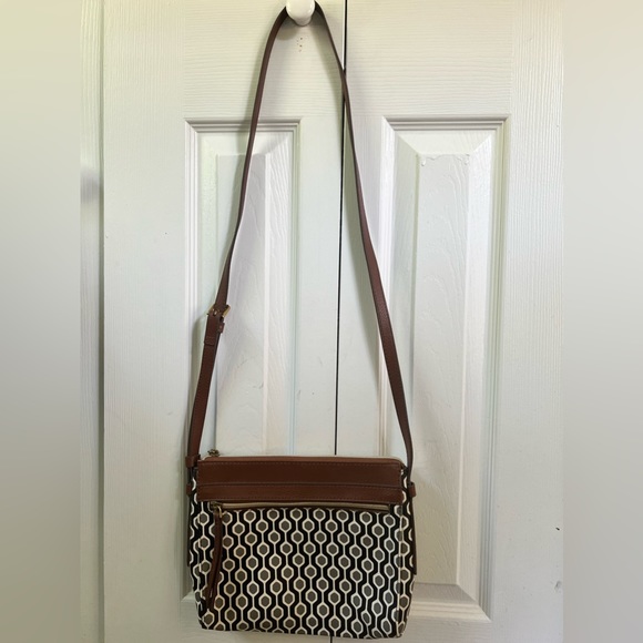 Fossil Crossbody Bag Like New Geometric - Picture 3 of 5